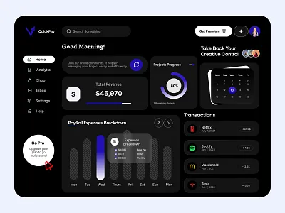 Finance Dashboard Design black black dashboard dark theme dashboard finance finance dashboard finance design interface minimal modern ui ux uxui uxui design web