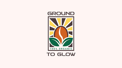 Ground to Glow Logo Design branding coffee logo graphic design illustrator logo logo design photoshop