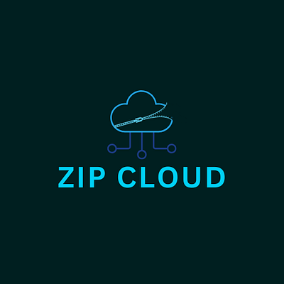 The Daily Logo Challenge Day14: Cloud Computing Logo branding cloud computing logo daily challenge daily logo daily logo challenge daily logo challenge day 14 daily logo design challenge design graphic design illustration logo logo challenge logo design zip cloud logo