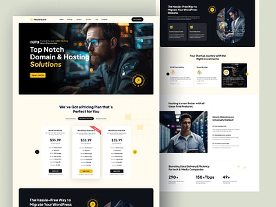 Hosting Landing Page Design | Hosting Concept | Figma clean domain figma hosting concept hosting design hosting landing page hosting provider hosting ux hsting ui search server website technology ui vps whmcs