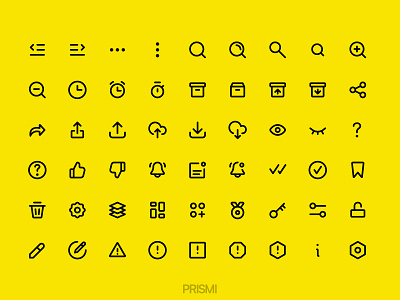 ✨Prismi - Outline Icons Design border icons clean design designerzafor figma community figma icons free icons freebie icon set icons outline icons prismi product ui ui icons user interface vector