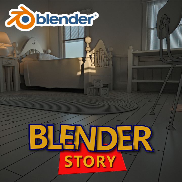 Blender Story: From Zero to Andy's Room FREE Beginner Course 3d 3d modeling beginner course blender blender free course blender story interior modeling prop modeling toy story