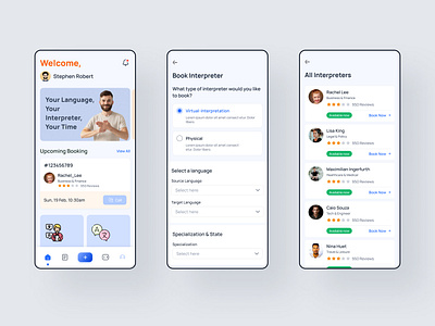 SpeakUp Application UI app designer app ui application booking app document app hrms interpreter app ui interpreter booking app minimalist app ui monitoring monitoring app trans translate document ui designer uiux user experience ux designer we design web uiux