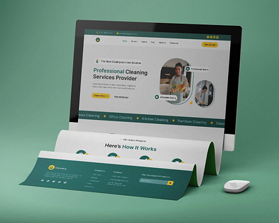 Cleaning Service Landing Page cleaing cleaning service website figma marketing uiux web design