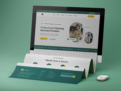 Cleaning Service Landing Page cleaing cleaning service website figma marketing uiux web design