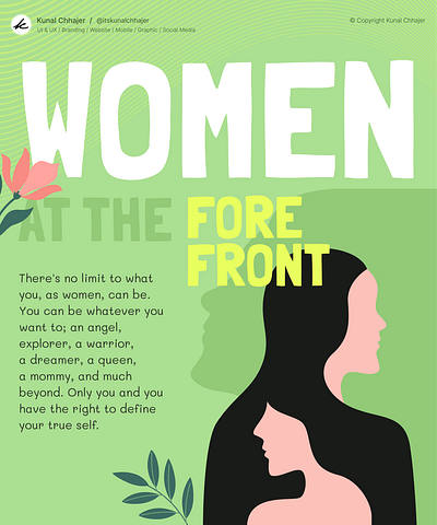 Women's Day - Poster Design creative design creative layout graphic design illustration typography women empowerment
