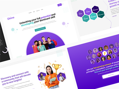 Shine - International Education Website academic branding design education education network education website indian international education purple purple website school website shine students ui website website design