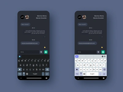 Keyboard Themes android application development branding dark mode design ios keyboard light mode logo mobile application mobile development themes ui