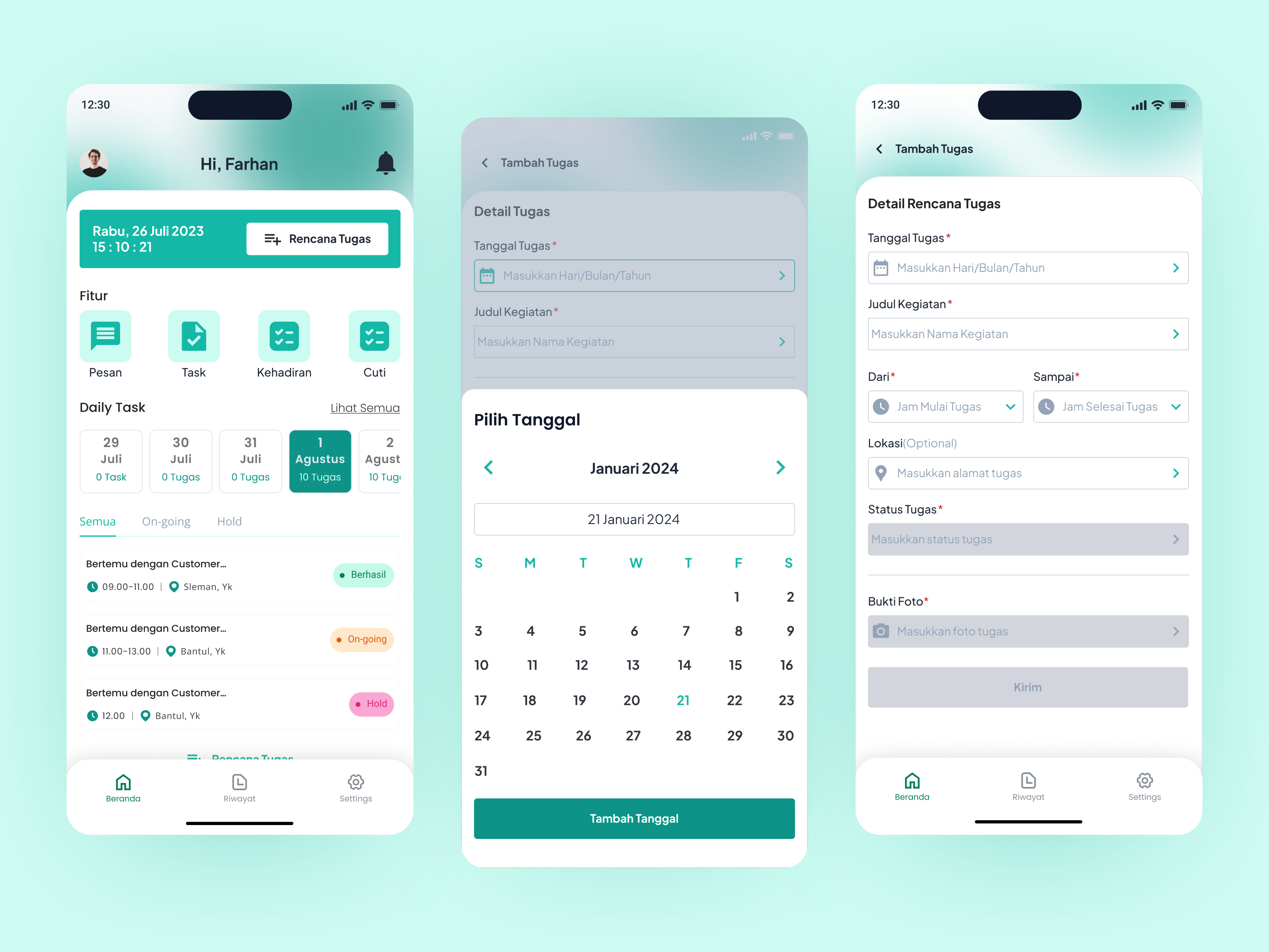 SalesActive Daily Report App androiid app figma ios sales ui user interface