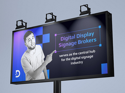 Billboard Design billboard blue branding design graphic illustration illustrations logo manypixels minimal ui