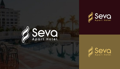 Seva Apart Hotel branding design flat hotel logos illustration minimalist logo modern seva apart hotel type unique vector