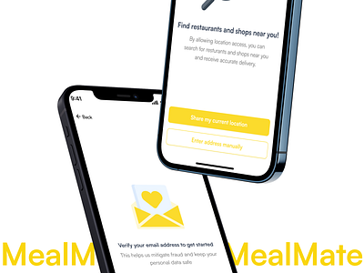 MealMate - Mobile App Concept UI UX Design apple cart checkout delivery services ecommerce app email receipt food app food delivery service food order website grocery app design ios ios app location login page mobile ui uiux user experience user interface ux