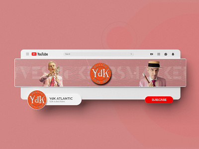 YouTube Cover Design for Ydk Atlantic ad banner design brand branding design digital digital art graphic design identity branding illustration music social ad social banner youtube youtube banner