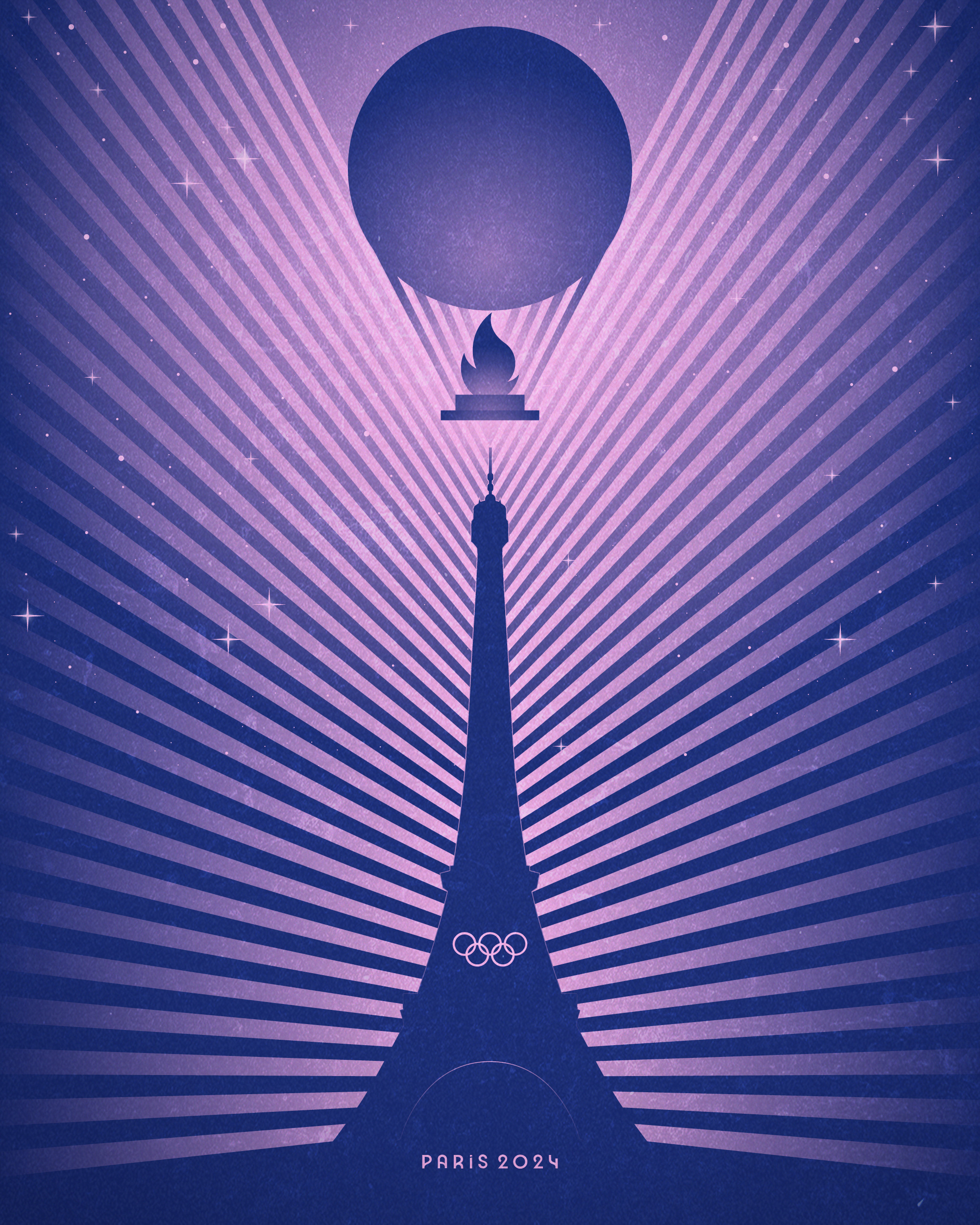 Paris 2024 Olympics Art: Day 0 art ceremony design digital games illustration olympics opening paris paris2024 poster sport torch torchrelay