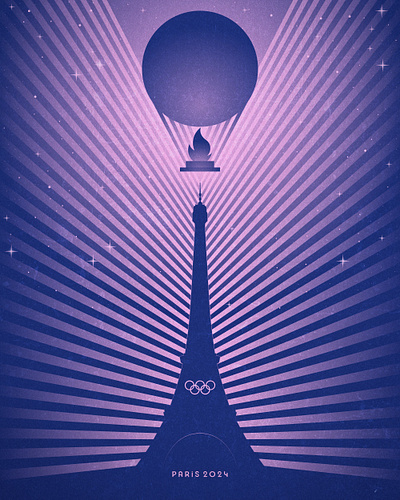 Paris 2024 Olympics Art: Day 0 art ceremony design digital games illustration olympics opening paris paris2024 poster sport torch torchrelay