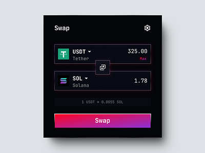 Orblend: Swap Card defi design ui ux web3