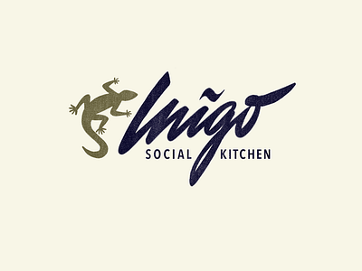 Inigo authentic branding brushlettering calligraphy custom flow inigo kitchen lettering logo logodesigner premium restaurant script signature social spanish type wordmark