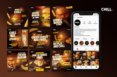 Chill Fast Food - Social Media Branding branding graphic design social media