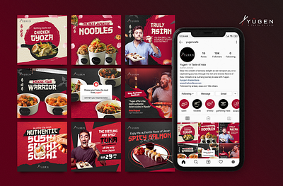 Yugen Asian Cafe - Social Media Branding branding graphic design social media