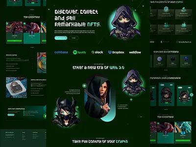 NFT Website - Landing Page Design figma landing page website design