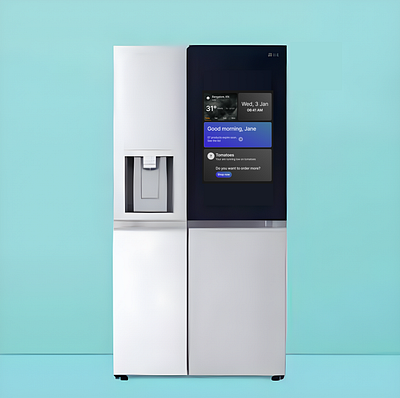 Smart fridge UI screen app design landing page smart deive ui ui challenge ui design ui design exploration ux web design