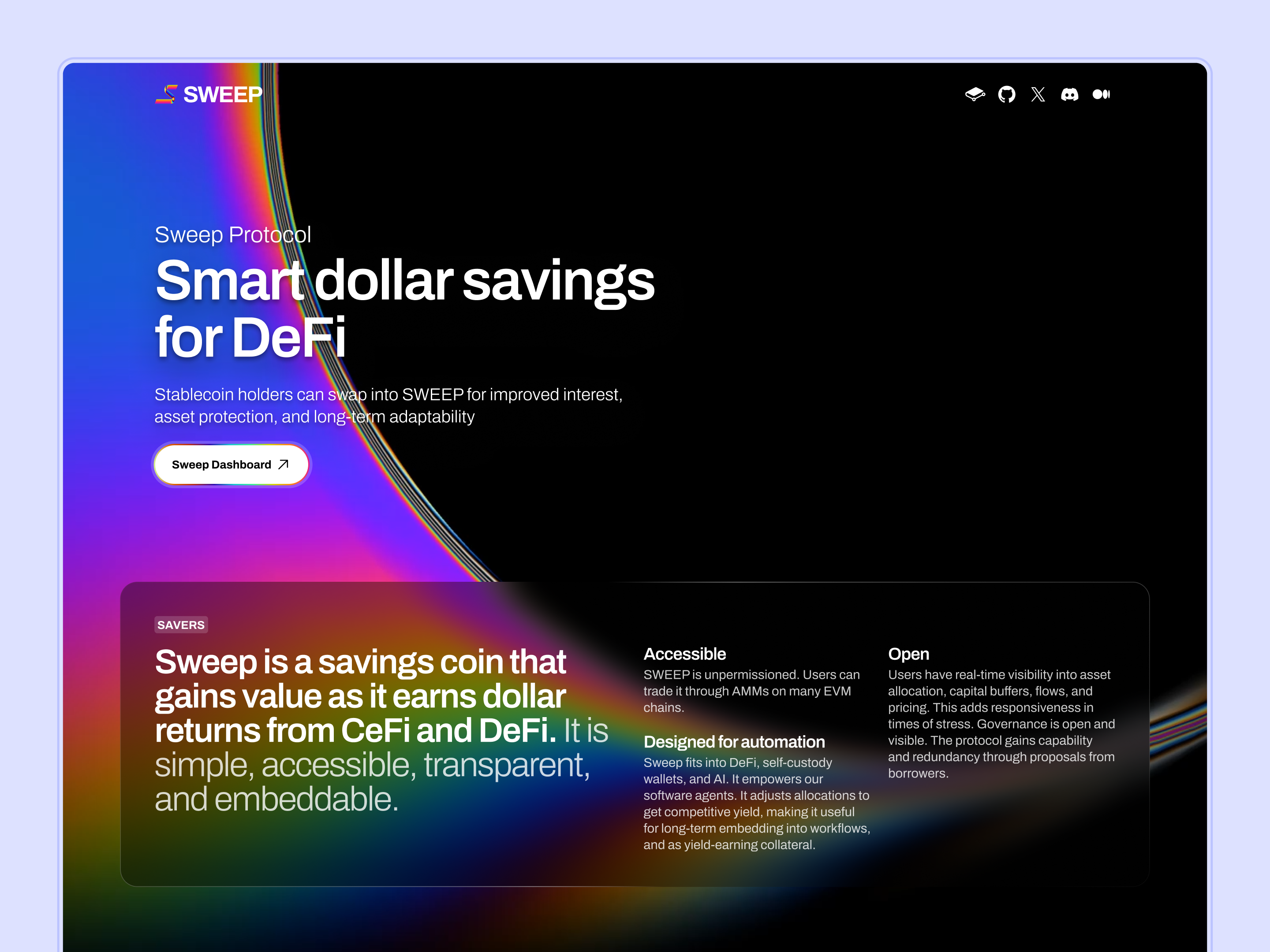 Example of Sweep Webdesign