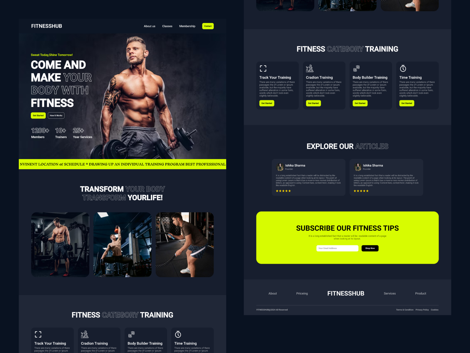 Fitnesshub- Gym UI Design by Anshika Solanki on Dribbble