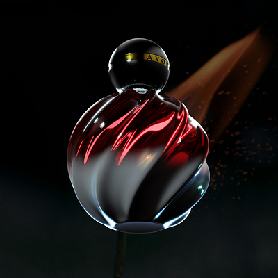 Crimson Whirl: A Luxurious Perfume Bottle Visualization 3d 3d modeling 3d product 3d product rendering 3d rendering avon blender photorealistic rendering product rendering product visualization render