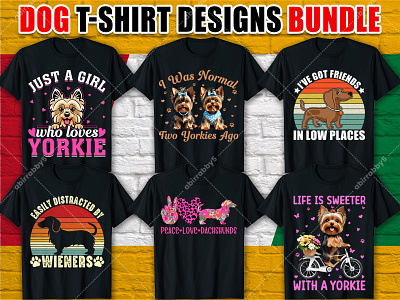 Dog T-shirt Designs Bundle animals apparel apparel design bulk clothing custom t shirt design dog merchandise pet print print design shirt shirt design t shirt t shirt bundle tee shirt typography typography design typography t shirt vector illustration