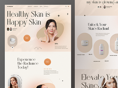 Pop Princess - Skincare Landing Page animation branding design figma graphic design motion graphics ui