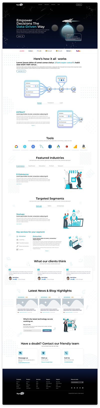 HyprSci Data ETL tool graphic design ui web design