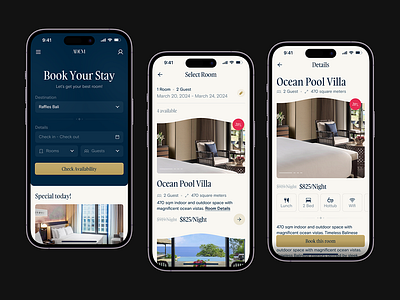 Hotel Booking - Mobile App animation branding design graphic design illustration motion graphics ui