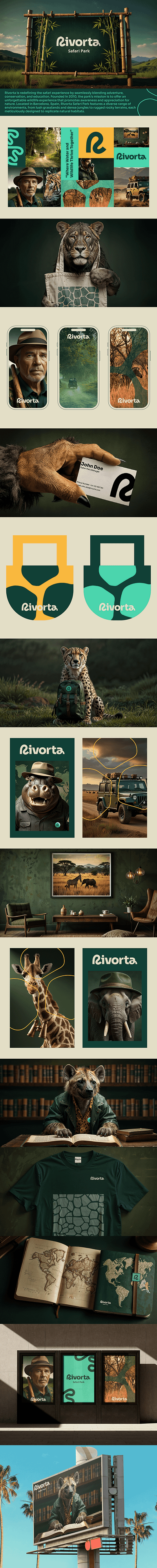 Rivorta Safari Park branding graphic design logo