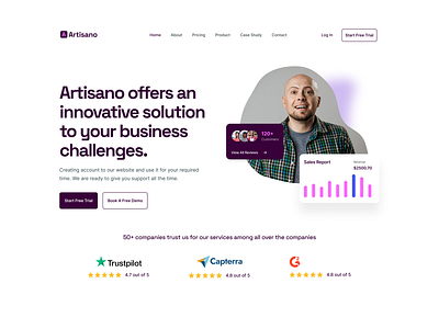 Artisano - SAAS Website app branding design figma graphic design illustration logo saas saas website ui ui design uiux user interface ux web design website website design