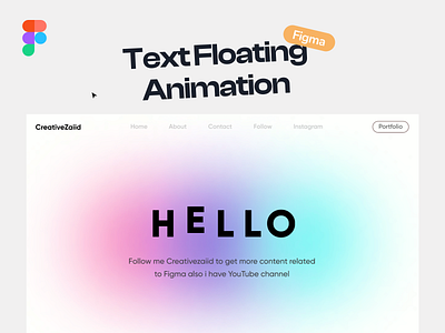 Floating Text Animation 3d animation figma figma design graphic design ui uiux