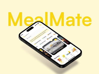 MealMate - Mobile Screens concept app delivery delivery app eat food app food delivery app food tracker ios app location lunch mart meal mobile app mobile application online store recipe app uidesign uiux user interface web design