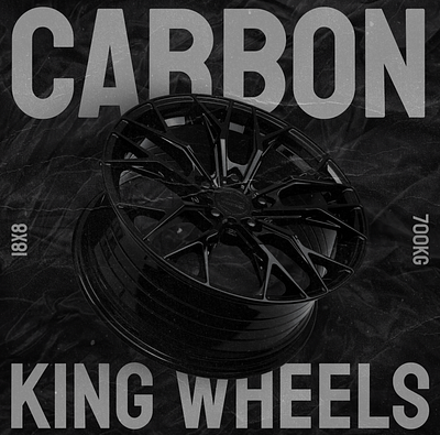 CARBON KING Wheels black car gray paper retro tuning wheel wheels