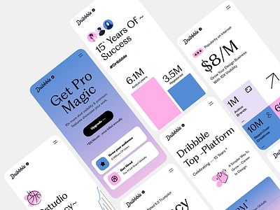 Dribbble ` Dstudio app ui branding clean colour design dribbble dribbble 15 years dribbble anniversary graphic graphic design illustration insta post product design shot social media typography ui ui ux user experience ux