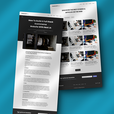 PulseLoom - blog design blog design graphic design landing page ui uiux ux