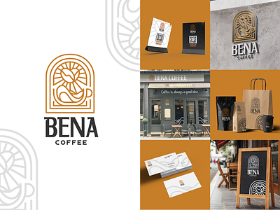 Bena Coffee - Visual Identity brand identity branding cafe logo coffee logo coffeeshop coffeeshop logo graphic designer logo logo design logo for sale visual identity