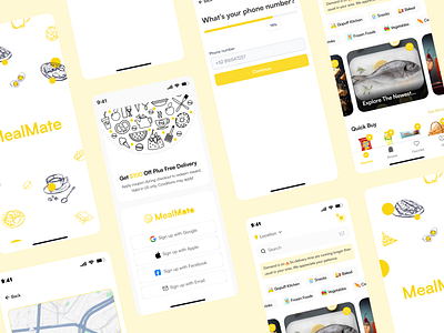 Mobile App Concept Design concept design ecommerce app ecommerce mobile app food app food delivery app landing page location login login page mart mobile app online order online shopping order shopping ui mart uidesign uiux user experience user interface