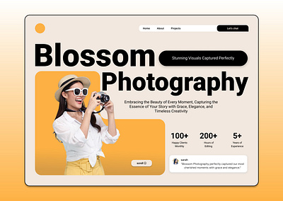 photography portfolio landing page! branding dashboard design graphic design illustration landing page typography ui web design