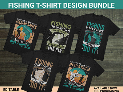 Fishing T-shirt Design Bundle apparel clothing custom tshirt fashion fish fisherman fishing graphic design hoodies hunting illustration merchandise mug print on demand shirts sweaters t shirt tee trendy tshirt tshirt design