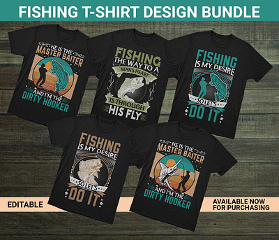 Fishing T-shirt Design Bundle apparel clothing custom tshirt fashion fish fisherman fishing graphic design hoodies hunting illustration merchandise mug print on demand shirts sweaters t shirt tee trendy tshirt tshirt design