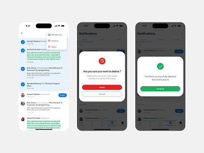 Delete Notification flow delete deletemodal deleteui design modal newsapp productdesign ui uidesign ux