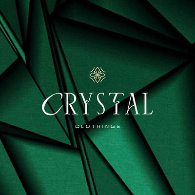 crystal clothings logo branding clothings crystal design designer elegant emerald fashion gold graphic design icon illustration logo luxury style tailor typography vector
