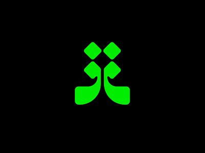 Trebol animalist brand branding clover green logo lucky mark plant realestate squares trebol tree vector