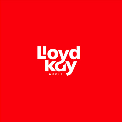 lloydkay media logo advertisement agency app black branding design graphic design illustration lloyd logo media pr red typography ui vector white ya