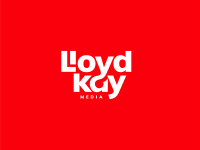 lloydkay media logo advertisement agency app black branding design graphic design illustration lloyd logo media pr red typography ui vector white ya