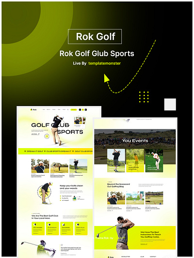 Golf Club 3d accommodation animation branding golf wordpress graphic design logo sport club